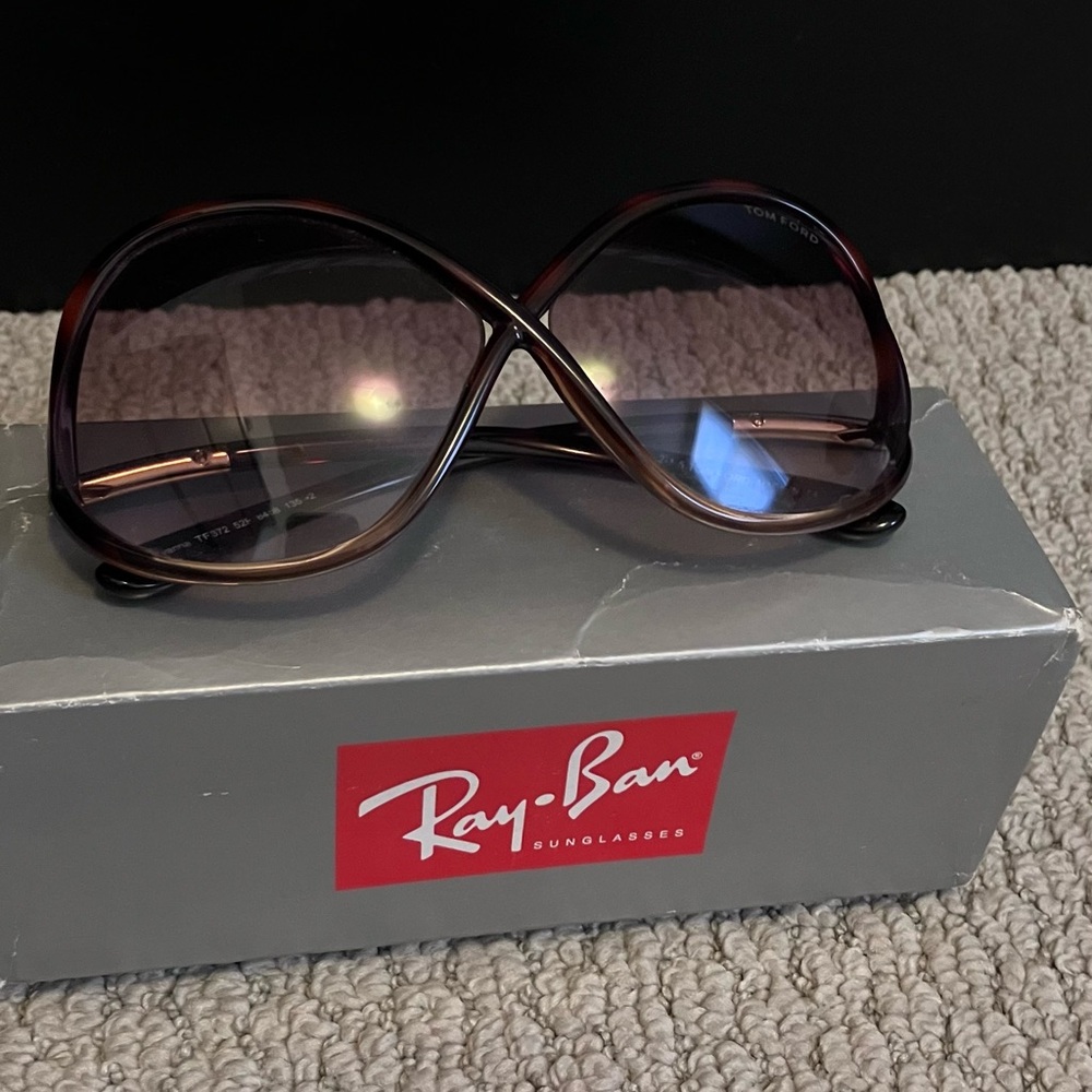 Tom Ford Brown Ivanna Oversized Sunglasses